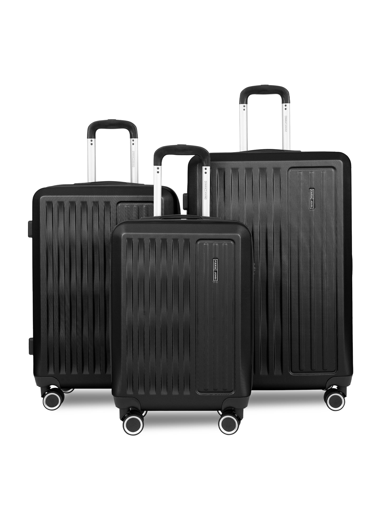 Parajohn Nexus Series 3 Piece Lightweight Luggage Set | Small 10KG, Medium 20KG & Large 30KG ABS 8 Wheels Luggage