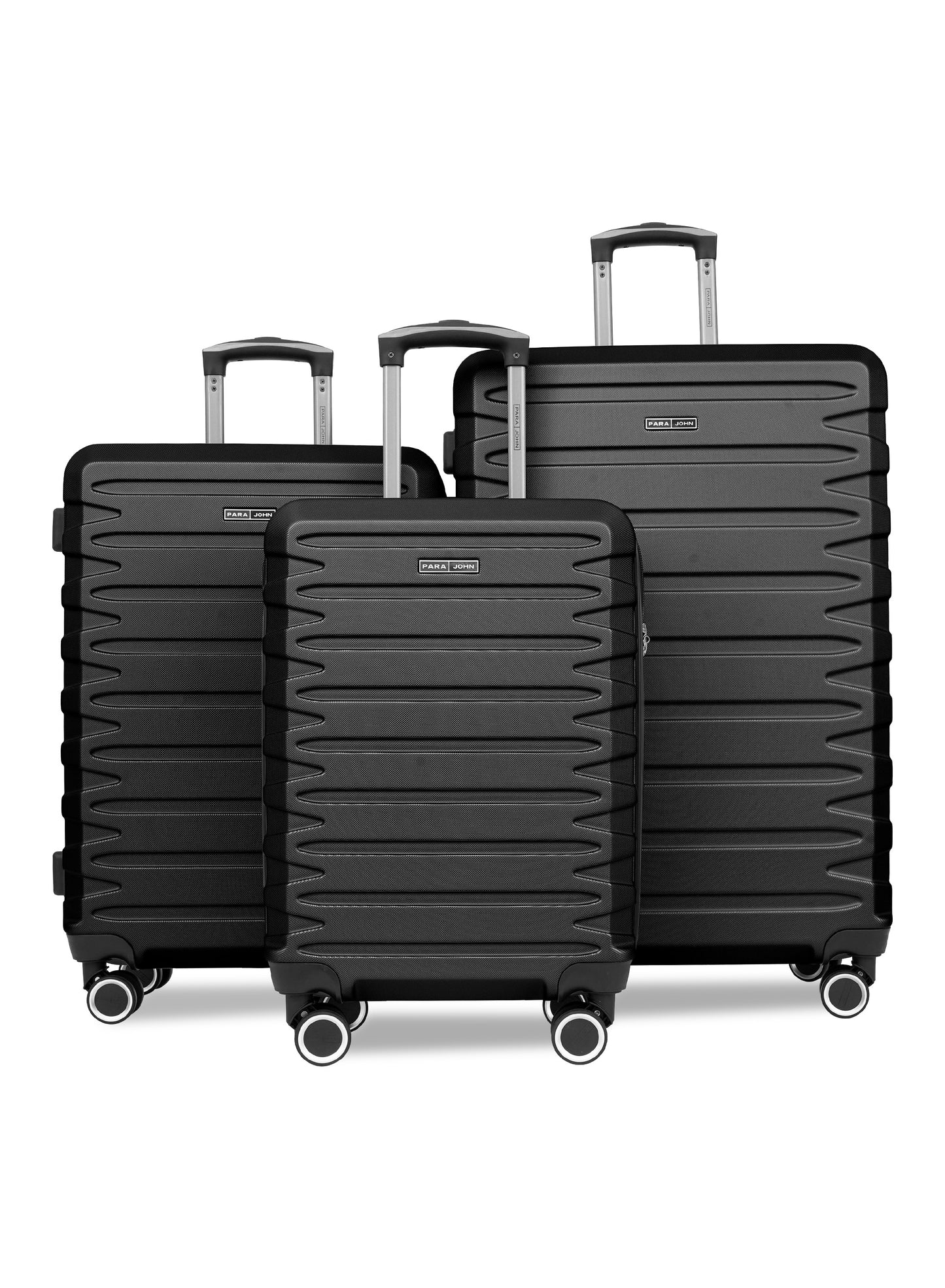 Parajohn Evoline Series 3 Piece Lightweight Luggage Set | Small 10KG, Medium 20KG & Large 30KG ABS 8 Wheels Luggage