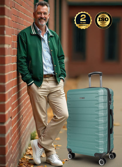 Parajohn Evoline Series 3 Piece Lightweight Luggage Set | Small 10KG, Medium 20KG & Large 30KG ABS 8 Wheels Luggage