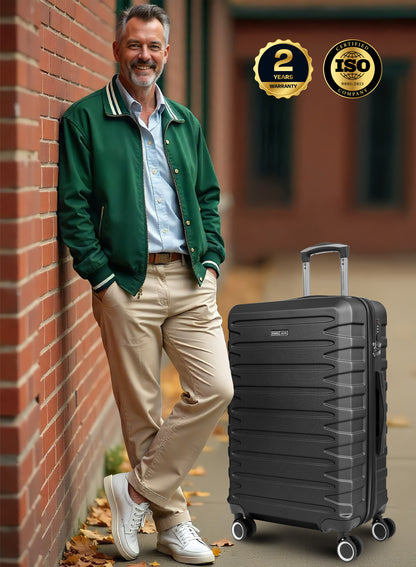 Parajohn Evoline Series 3 Piece Lightweight Luggage Set | Small 10KG, Medium 20KG & Large 30KG ABS 8 Wheels Luggage