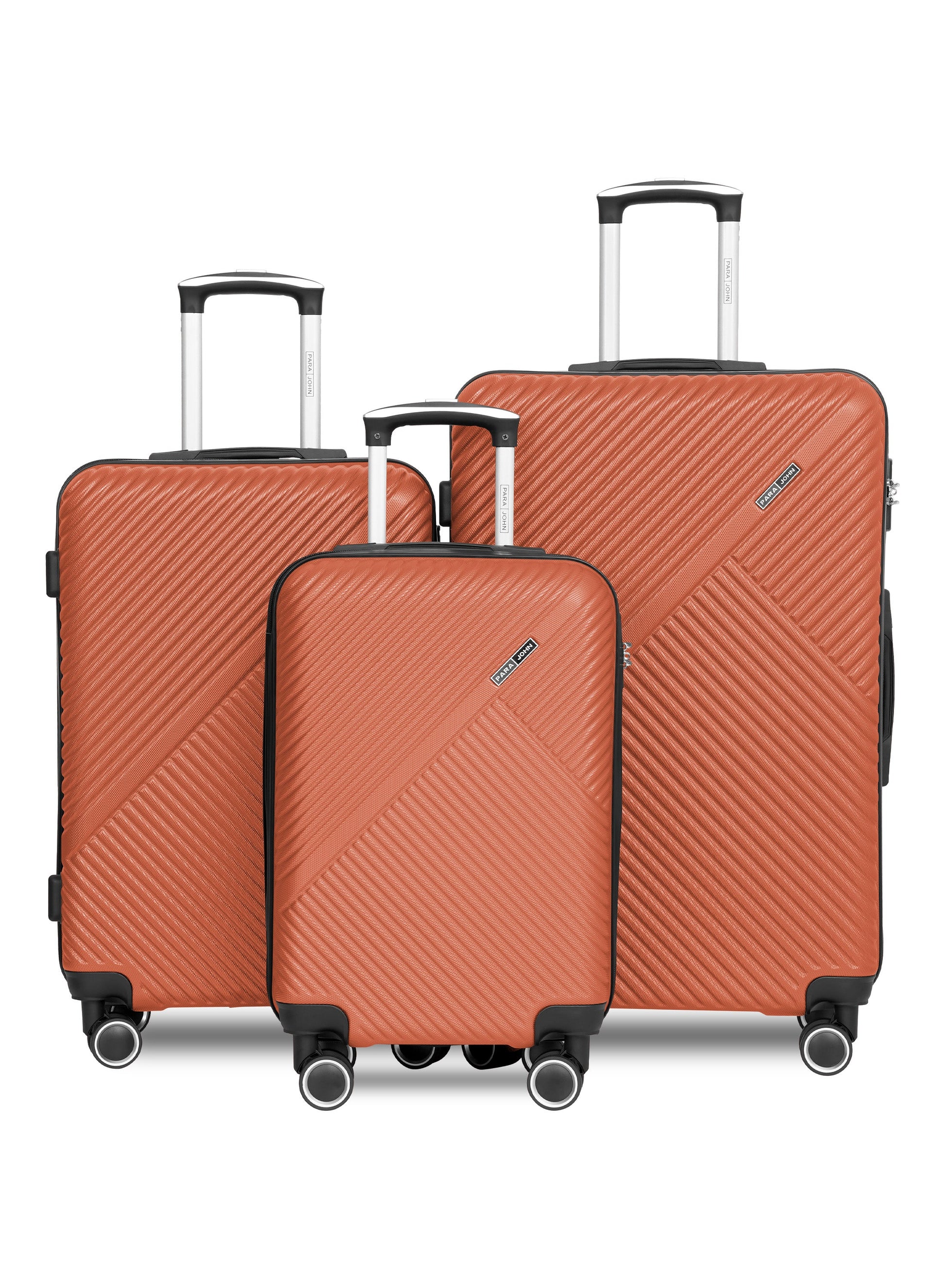 Parajohn Vectron 3-Piece ABS Luggage Set – 20/24/28 Inch 360° Spinner Wheels, Lightweight Durable Travel Suitcases  PARAJOHN UAE