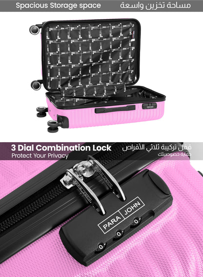Parajohn Vectron 3-Piece ABS Luggage Set – 20/24/28 Inch 360° Spinner Wheels, Lightweight Durable Travel Suitcases  PARAJOHN UAE