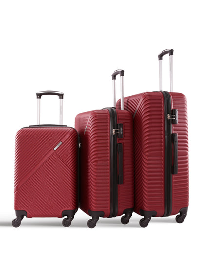 Vizro 3-Piece ABS Hardside Spinner Luggage Trolley Set