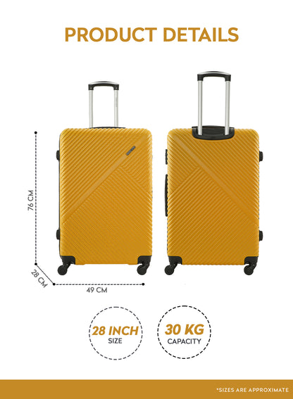 Parajohn Cabin 20 inches 1 Piece Durable Lightweight Carrying 10KG Material-ABS 8 Wheels Hard sided Travel Suitcase