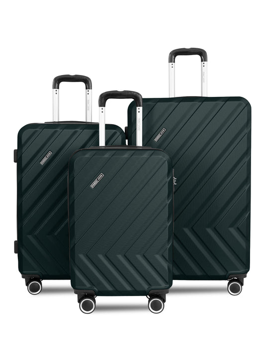 Parajohn Prisma Series 3 Piece Lightweight Luggage Set | Small 10KG, Medium 20KG & Large 30KG ABS 8 Wheels Luggage