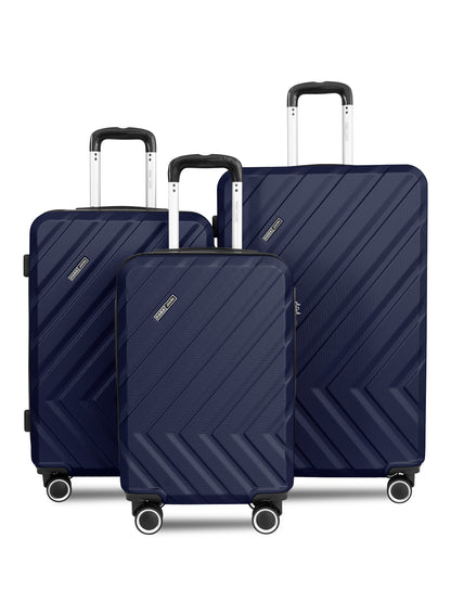Parajohn Prisma 3 Piece Lightweight ABS 20, 24 & 28 inches 8 Wheels Luggage Set + Free Backpack
