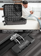 Parajohn Prisma Series 3 Piece Lightweight Luggage Set | Small 10KG, Medium 20KG & Large 30KG ABS 8 Wheels Luggage  PARAJOHN UAE