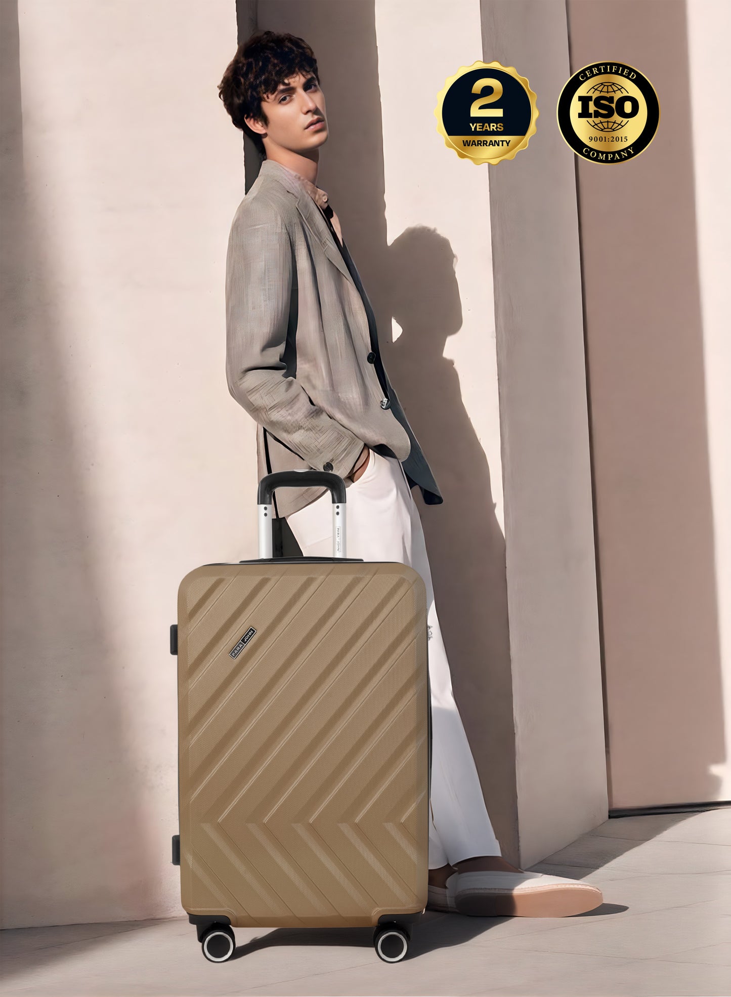 Parajohn Large 28 inches 1 Piece Durable Lightweight Carrying 30KG Material-ABS 8 Wheels Hard sided Travel Suitcase