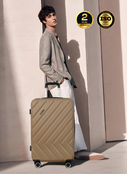 Parajohn Prisma 3 Piece Lightweight ABS 20, 24 & 28 inches 8 Wheels Luggage Set + Free Backpack