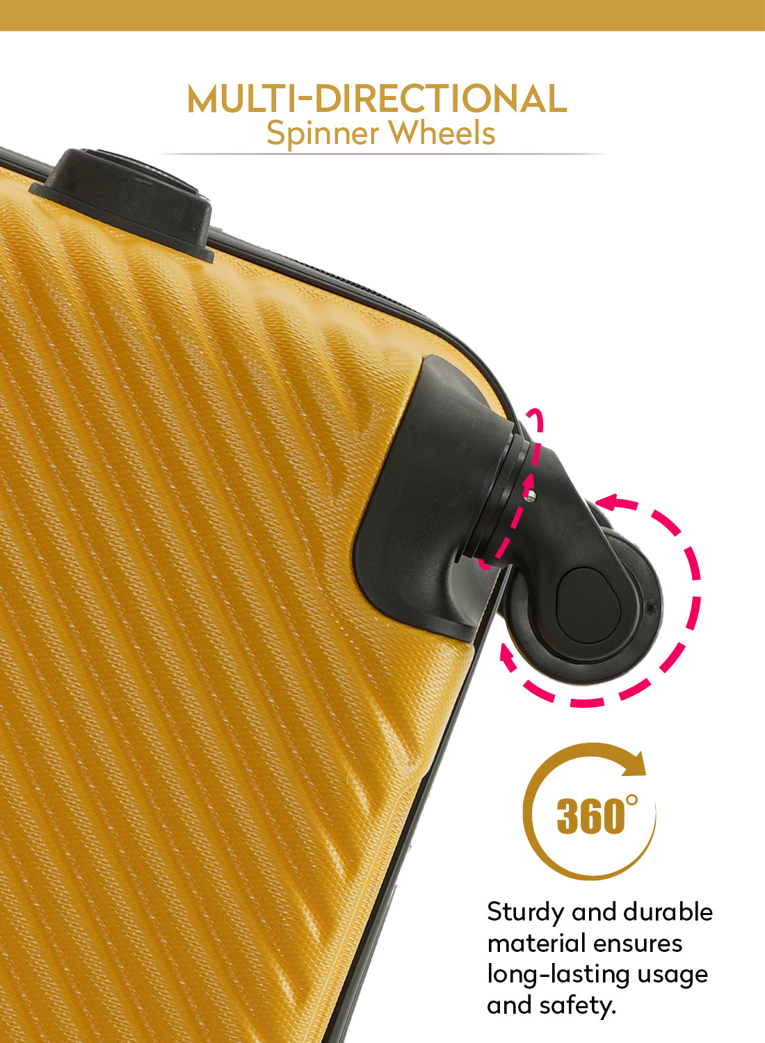 Parajohn Cabin 20 inches 1 Piece Durable Lightweight Carrying 10KG Material-ABS 8 Wheels Hard sided Travel Suitcase