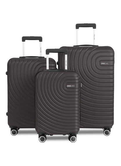 Parajohn Circles 3 Piece Lightweight ABS 20, 24 & 28 inches 8 Wheels Luggage Set + Free Backpack