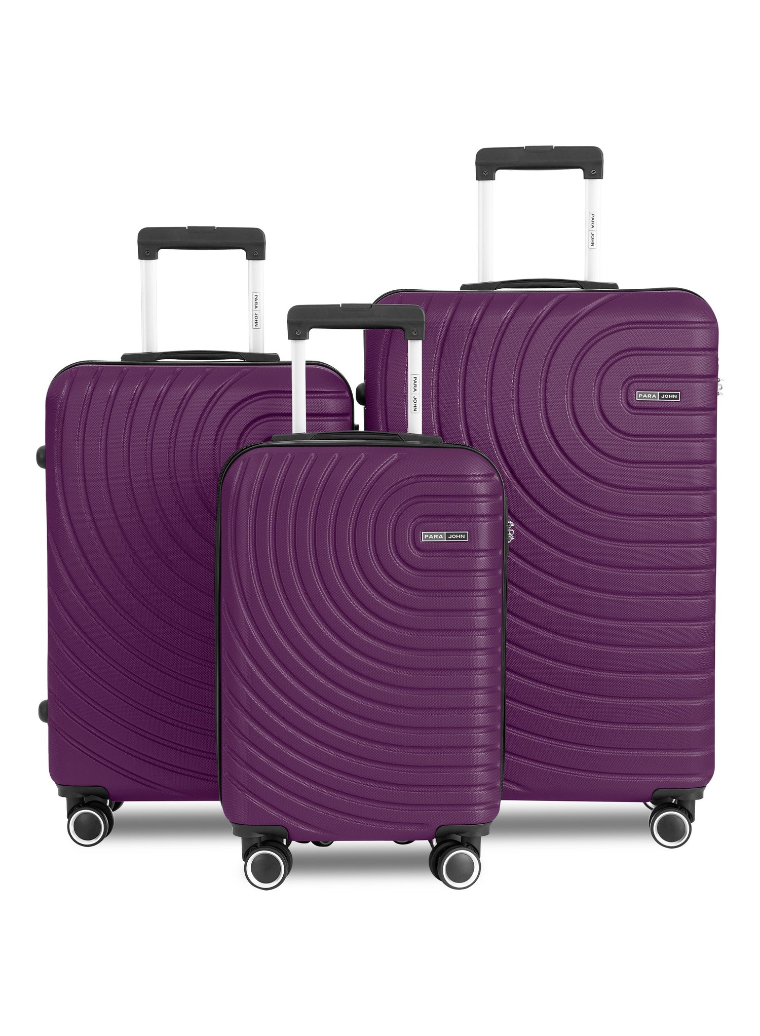 Parajohn Circles 3-Piece ABS Luggage Set | 8 Spinner Wheels  PARAJOHN UAE