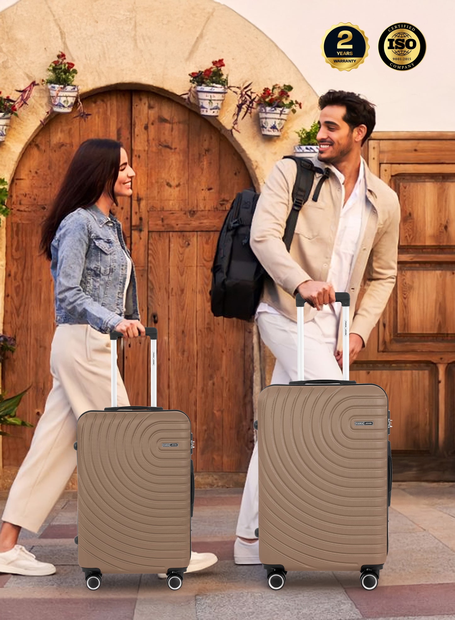 Parajohn Large 28 inches 1 Piece Durable Lightweight Carrying 30KG Material-ABS 8 Wheels Hard sided Travel Suitcase