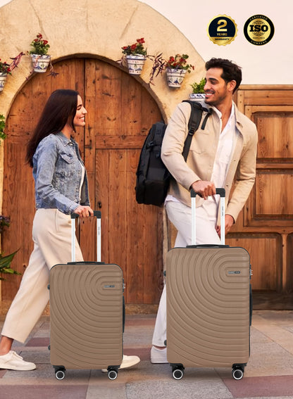 Parajohn Circles 3 Piece Lightweight ABS 20, 24 & 28 inches 8 Wheels Luggage Set + Free Backpack