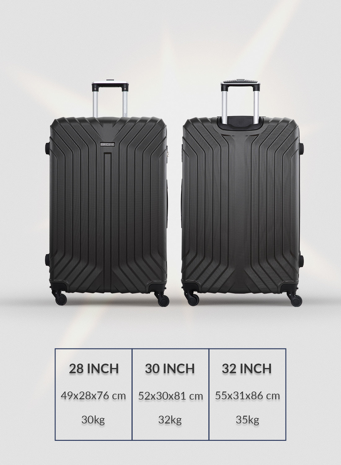 Winsor 3-Piece ABS Hardside Spinner Luggage Trolley Set