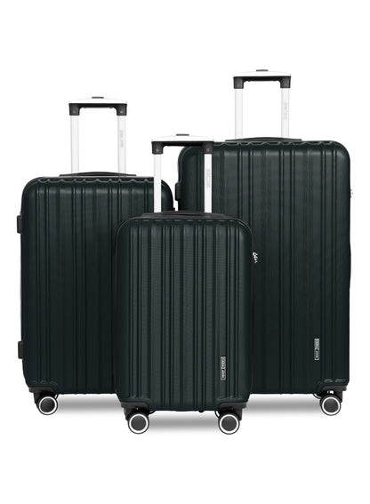 Parajohn Keno 3 Piece Lightweight ABS 20, 24 & 28 inches 8 Wheels Luggage Set + Free Backpack