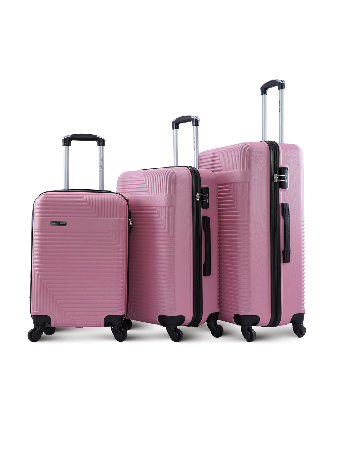 Bravo 3-Piece ABS Hardside Spinner Luggage Trolley Set