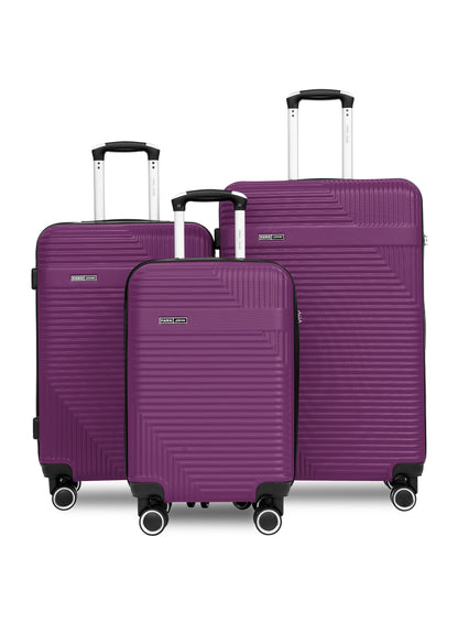Parajohn Bravo Series 3 Piece Lightweight Luggage Set | Small 10KG, Medium 20KG & Large 30KG ABS 8 Wheels Luggage
