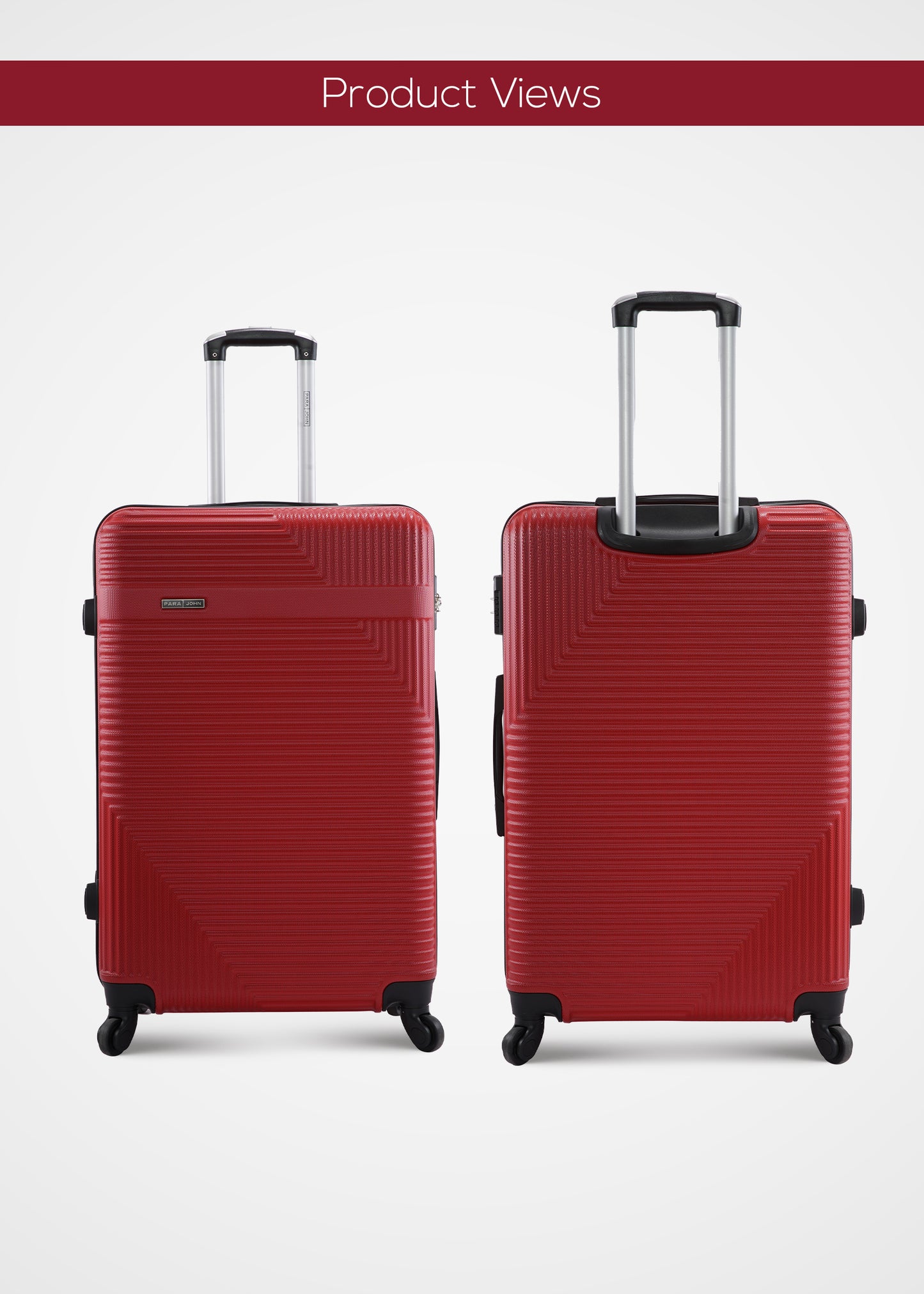 Bravo 3-Piece ABS Hardside Spinner Luggage Trolley Set