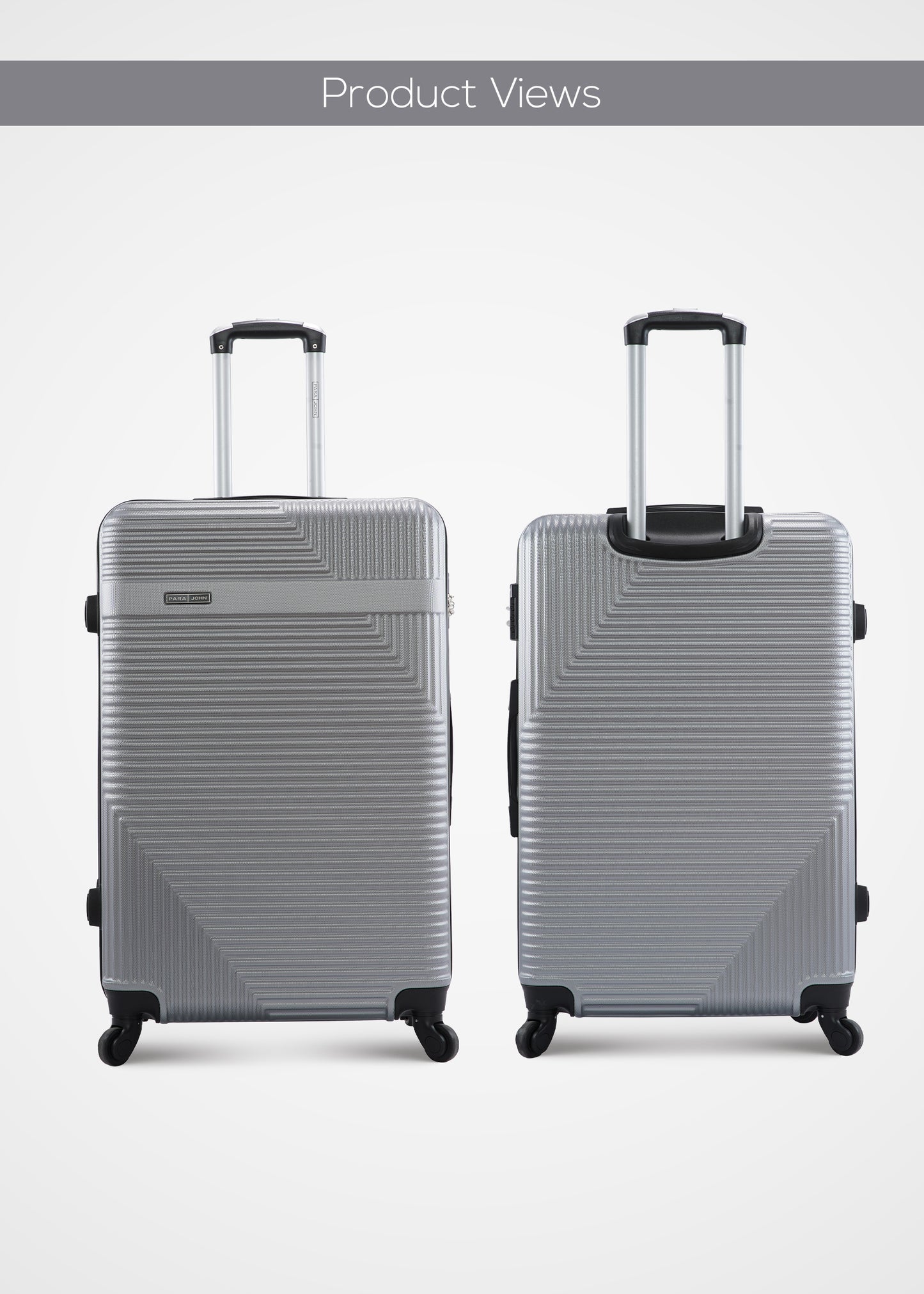 Bravo 3-Piece ABS Hardside Spinner Luggage Trolley Set