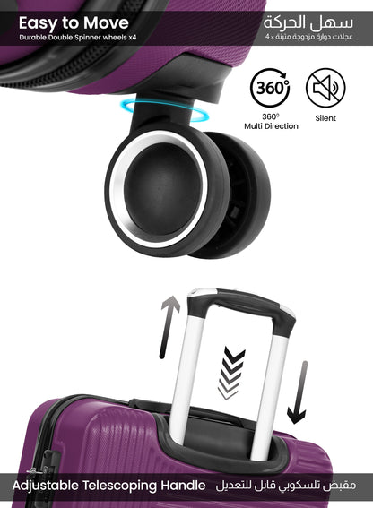 Parajohn Bravo Series 1 Piece Durable Lightweight Medium 24 inches Carrying 20KG Material-ABS 8 Wheels Hard sided Travel Suitcase  PARAJOHN UAE