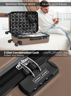 Parajohn Bravo 3-Piece Luggage Set | ABS Hardside, 8 Wheels  PARAJOHN UAE