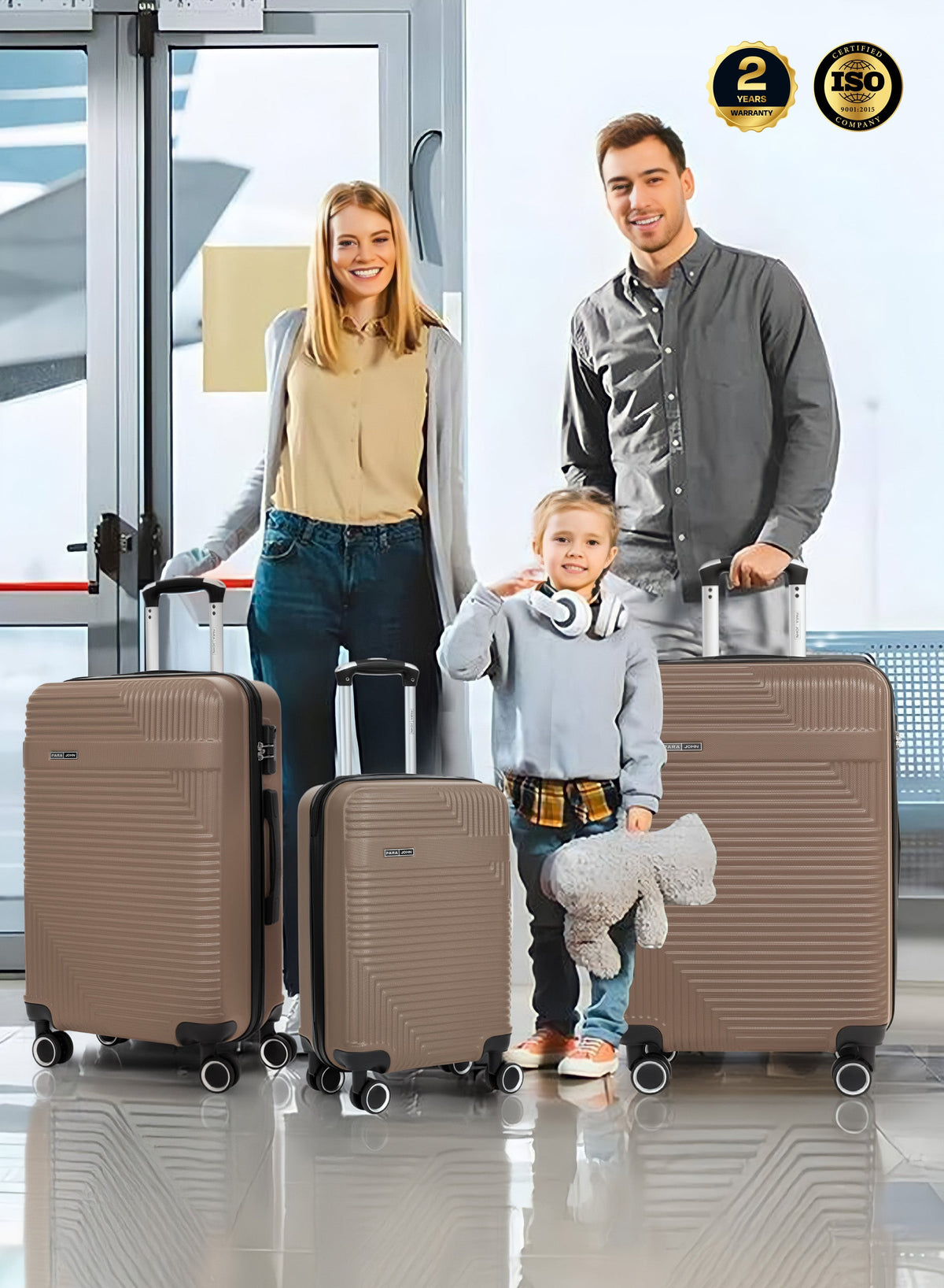 Parajohn Bravo 3-Piece Luggage Set | ABS Hardside, 8 Wheels  PARAJOHN UAE