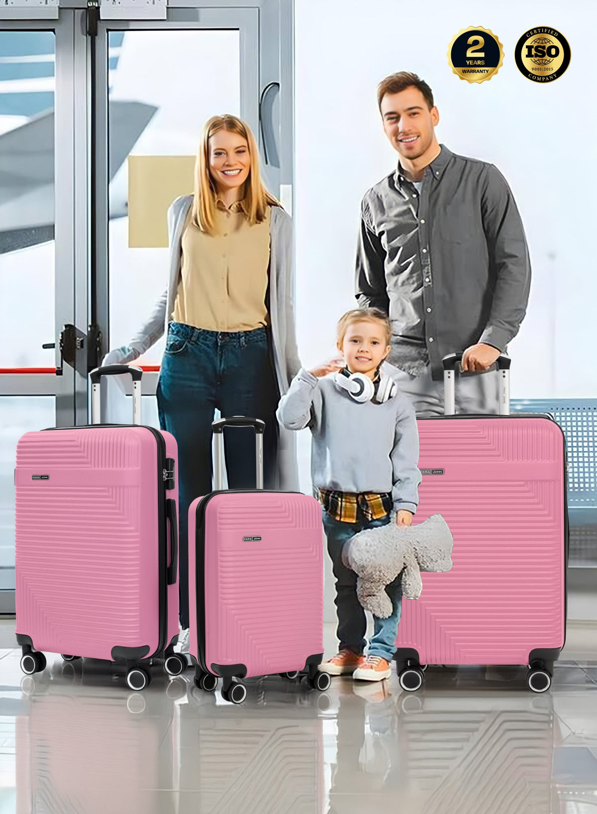 Parajohn Bravo 3-Piece Luggage Set | ABS Hardside, 8 Wheels  PARAJOHN UAE