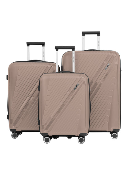 Parajohn Wyng 3 Piece Lightweight PP 20, 24 & 28 inches 8 Wheels Luggage Set + Free Backpack