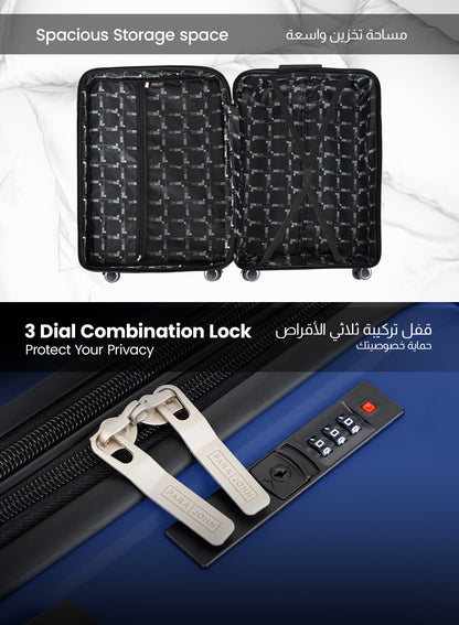 Parajohn Wyng 3 Piece Lightweight PP 20, 24 & 28 inches 8 Wheels Luggage Set + Free Backpack