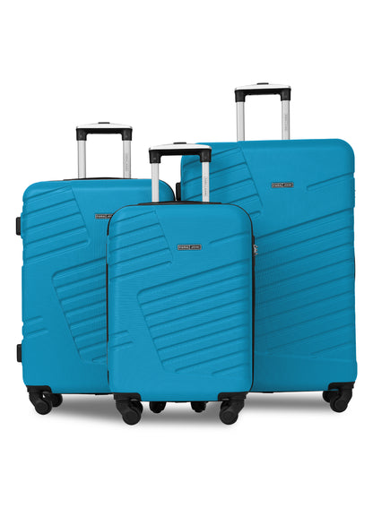 Parajohn Rigbox 3 Piece Lightweight ABS 20, 24 & 28 inches 8 Wheels Luggage Set + Free Backpack
