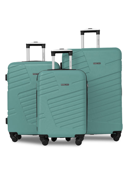 Parajohn Rigbox 3 Piece Lightweight ABS 20, 24 & 28 inches 8 Wheels Luggage Set + Free Backpack