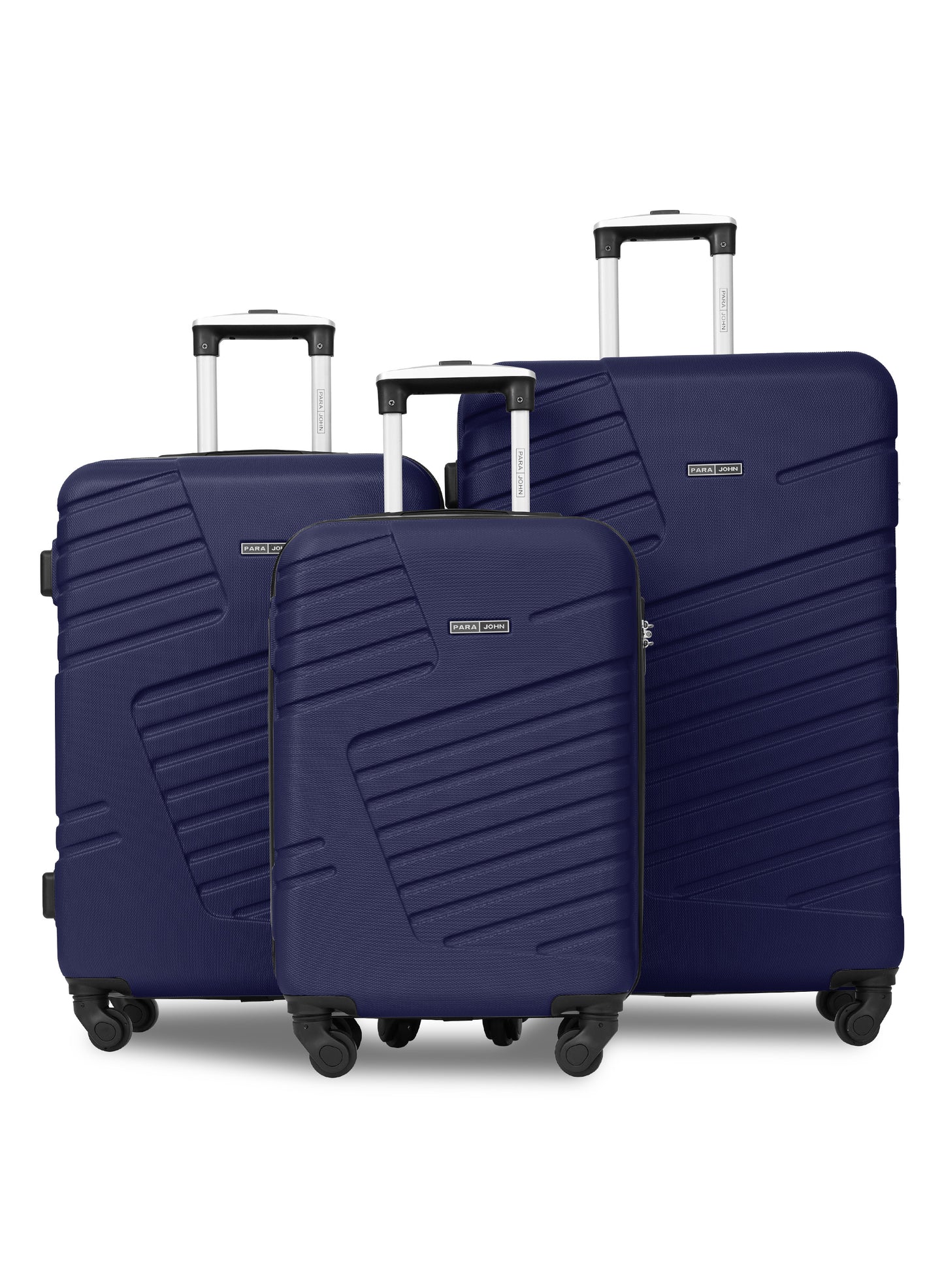 Parajohn Rigbox 3 Piece Lightweight ABS 20, 24 & 28 inches 8 Wheels Luggage Set + Free Backpack