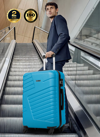 Parajohn Rigbox 3 Piece Lightweight ABS 20, 24 & 28 inches 8 Wheels Luggage Set + Free Backpack