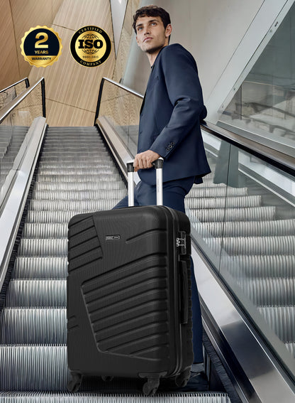 Parajohn Rigbox 3 Piece Lightweight ABS 20, 24 & 28 inches 8 Wheels Luggage Set + Free Backpack