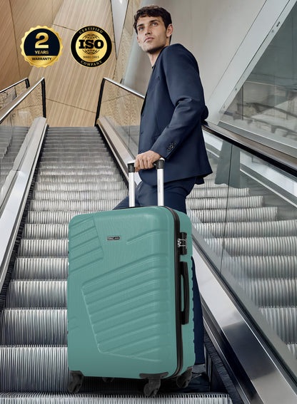 Parajohn Rigbox 3 Piece Lightweight ABS 20, 24 & 28 inches 8 Wheels Luggage Set + Free Backpack