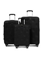 PARA JOHN VELTRIX 3-Piece Expandable PP Luggage Set in Black – 20", 24" and 28" suitcases