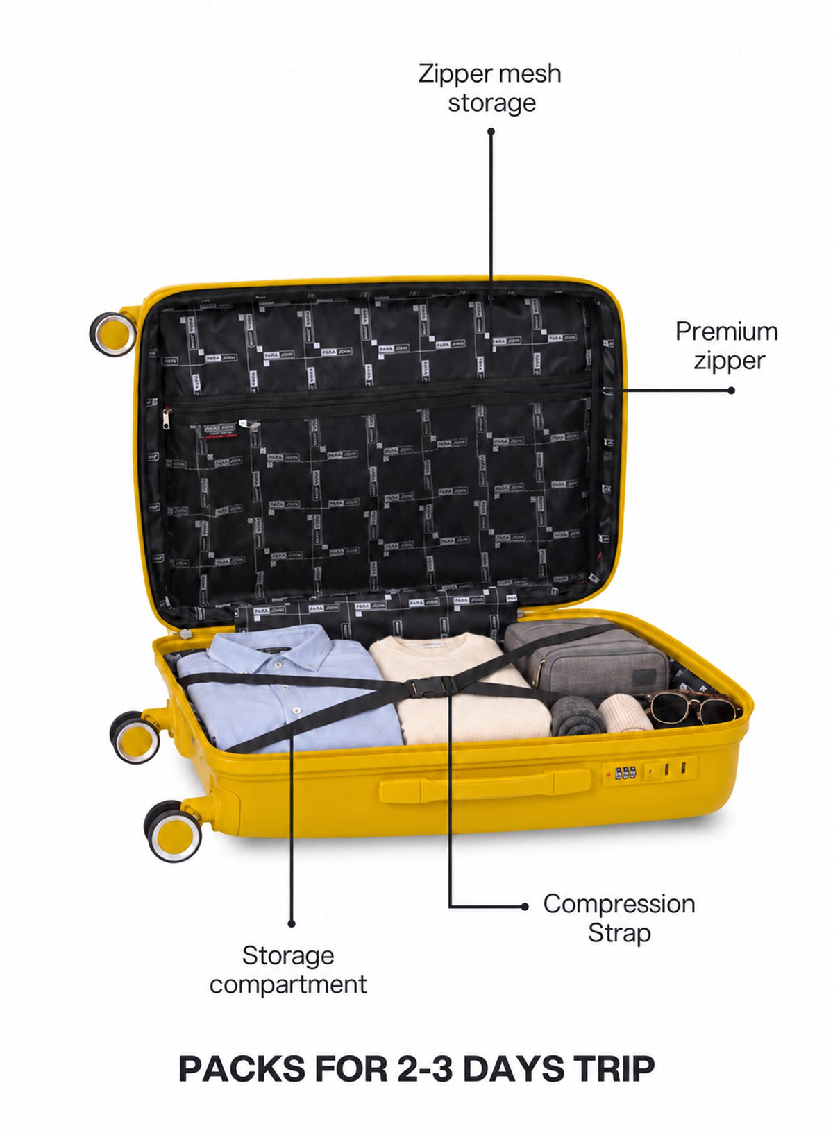 Parajohn VELTRIX - Expandable PP Luggage Set of 3  PARAJOHN UAE