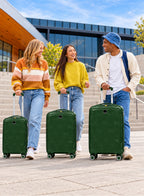 Travellers with PARA JOHN VELTRIX Dark Green luggage set