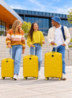 Travellers with PARA JOHN VELTRIX Yellow luggage set