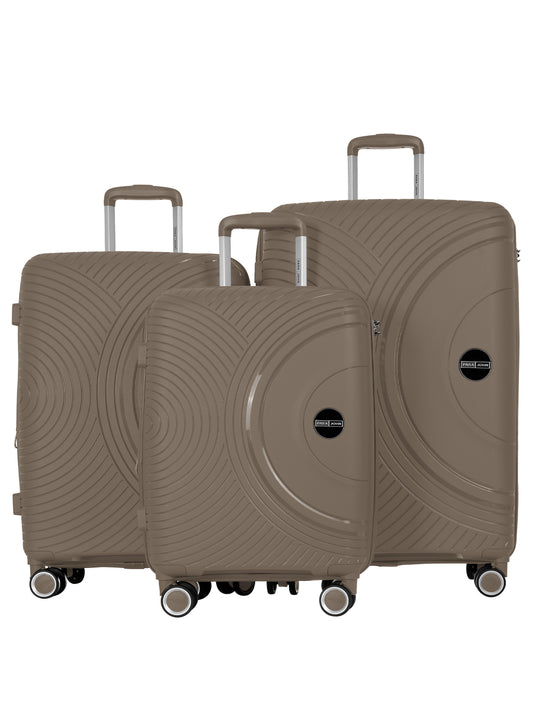 Orbit 3-Piece PP Hardside Spinner Luggage Trolley Set