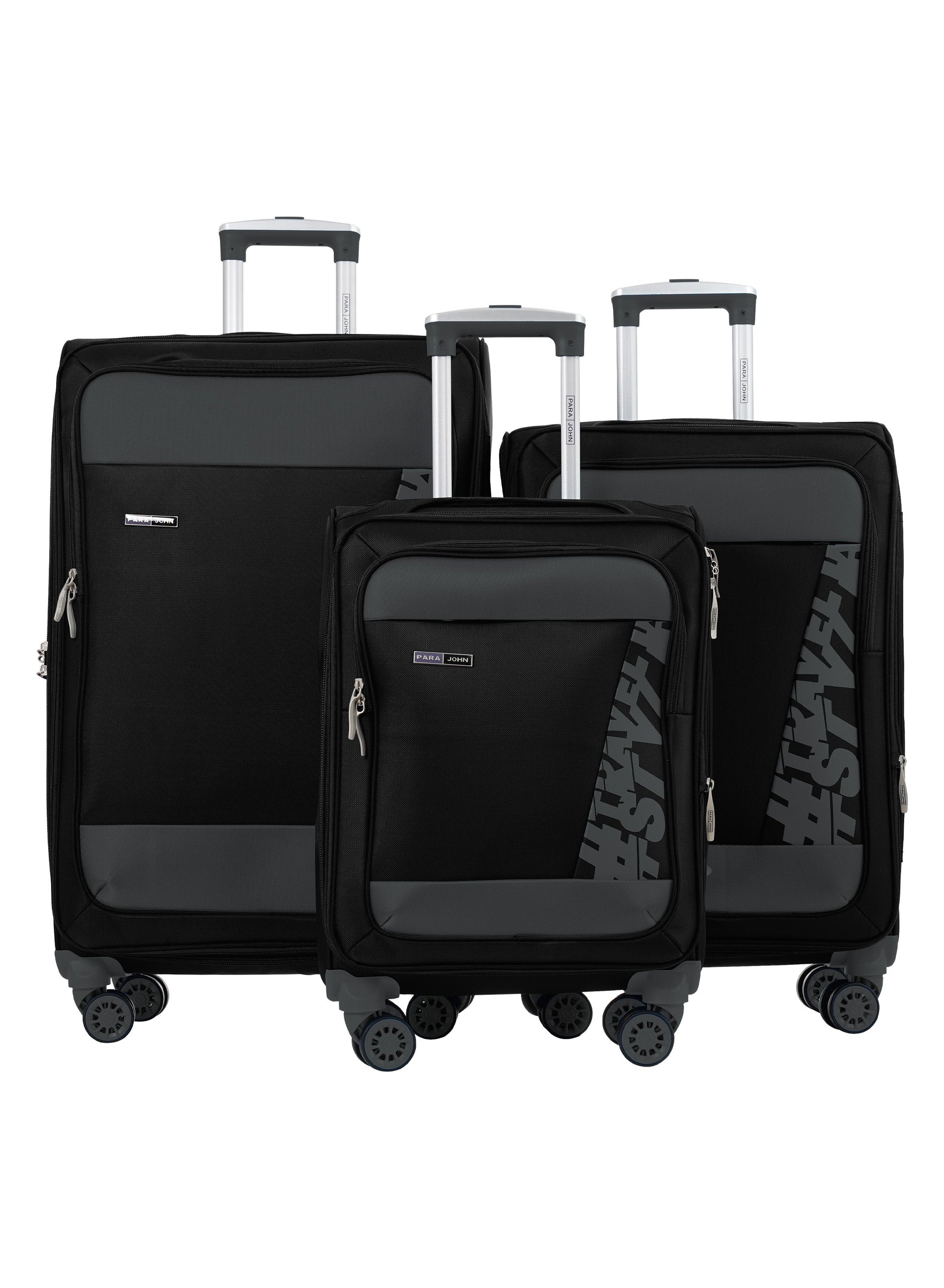 ParaJohn Luggage Set — 3-Piece Nylon Suitcases | 4-Wheel Spinner  PARAJOHN UAE
