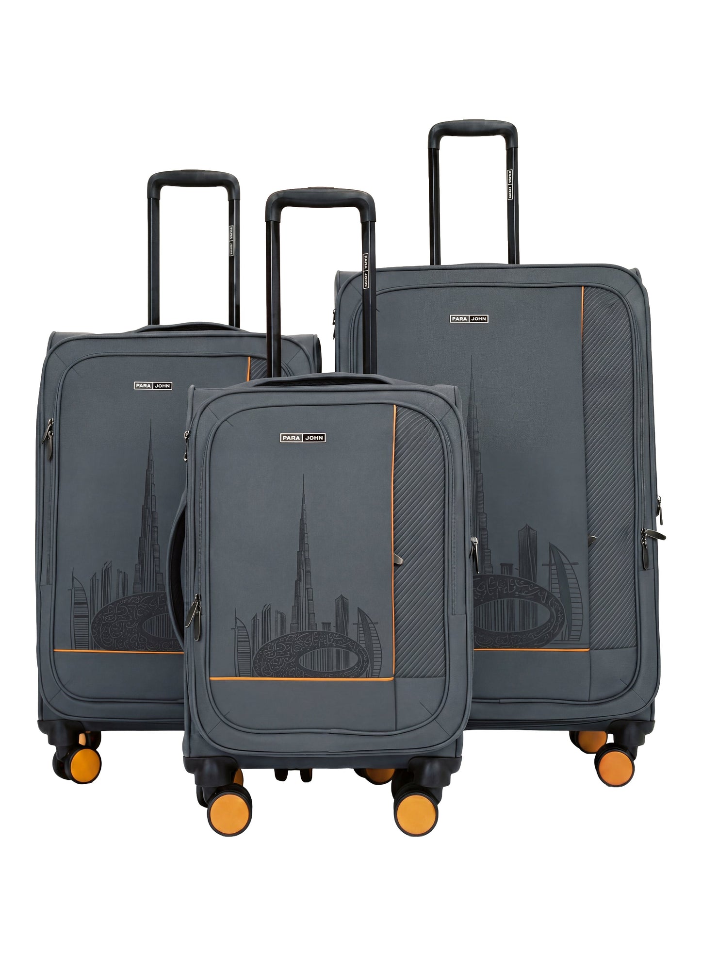 ParaJohn Luggage Set — 3-Piece Nylon Suitcases | 4-Wheel Spinner  PARAJOHN UAE