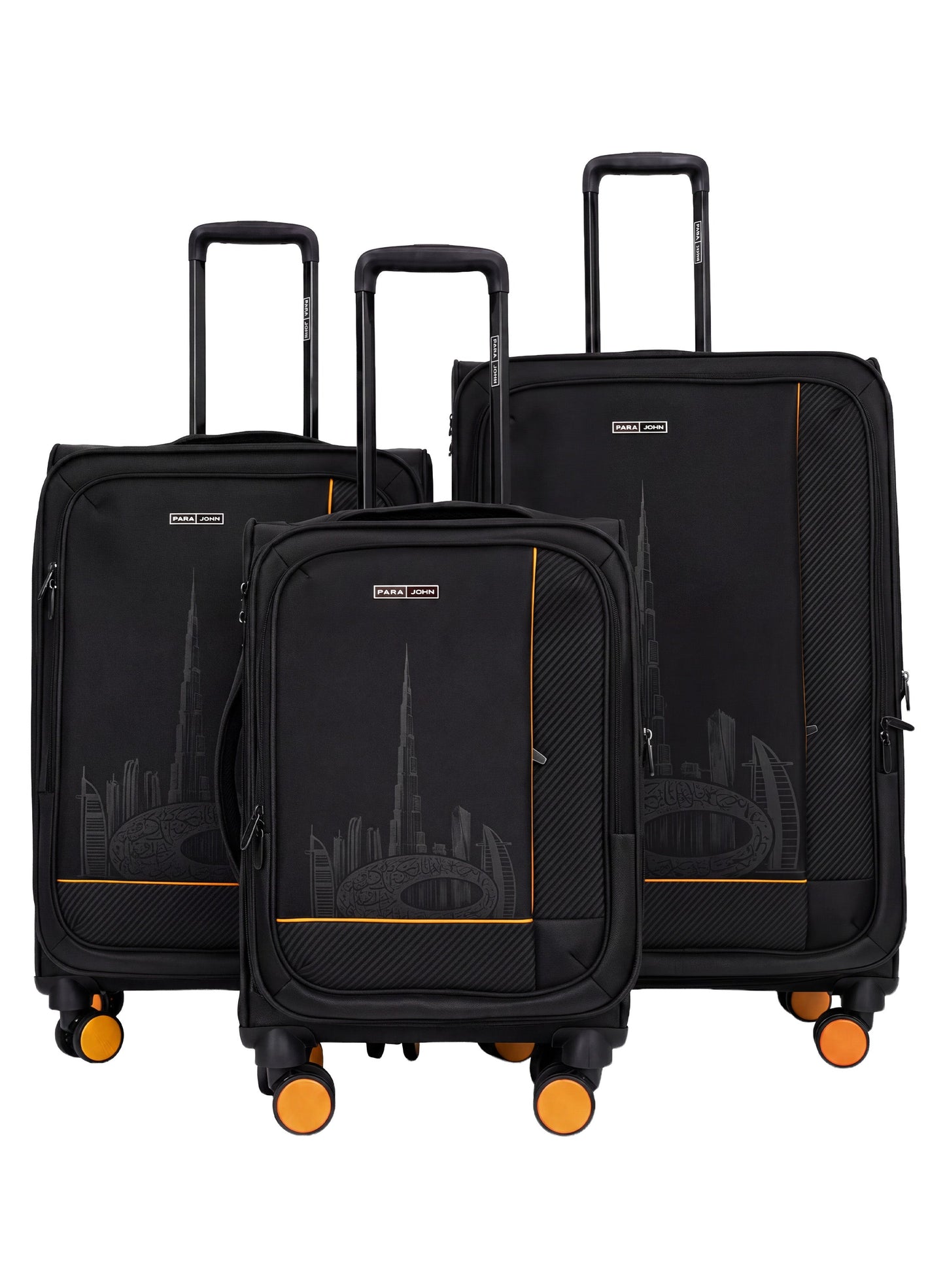 ParaJohn Luggage Set — 3-Piece Nylon Suitcases | 4-Wheel Spinner  PARAJOHN UAE