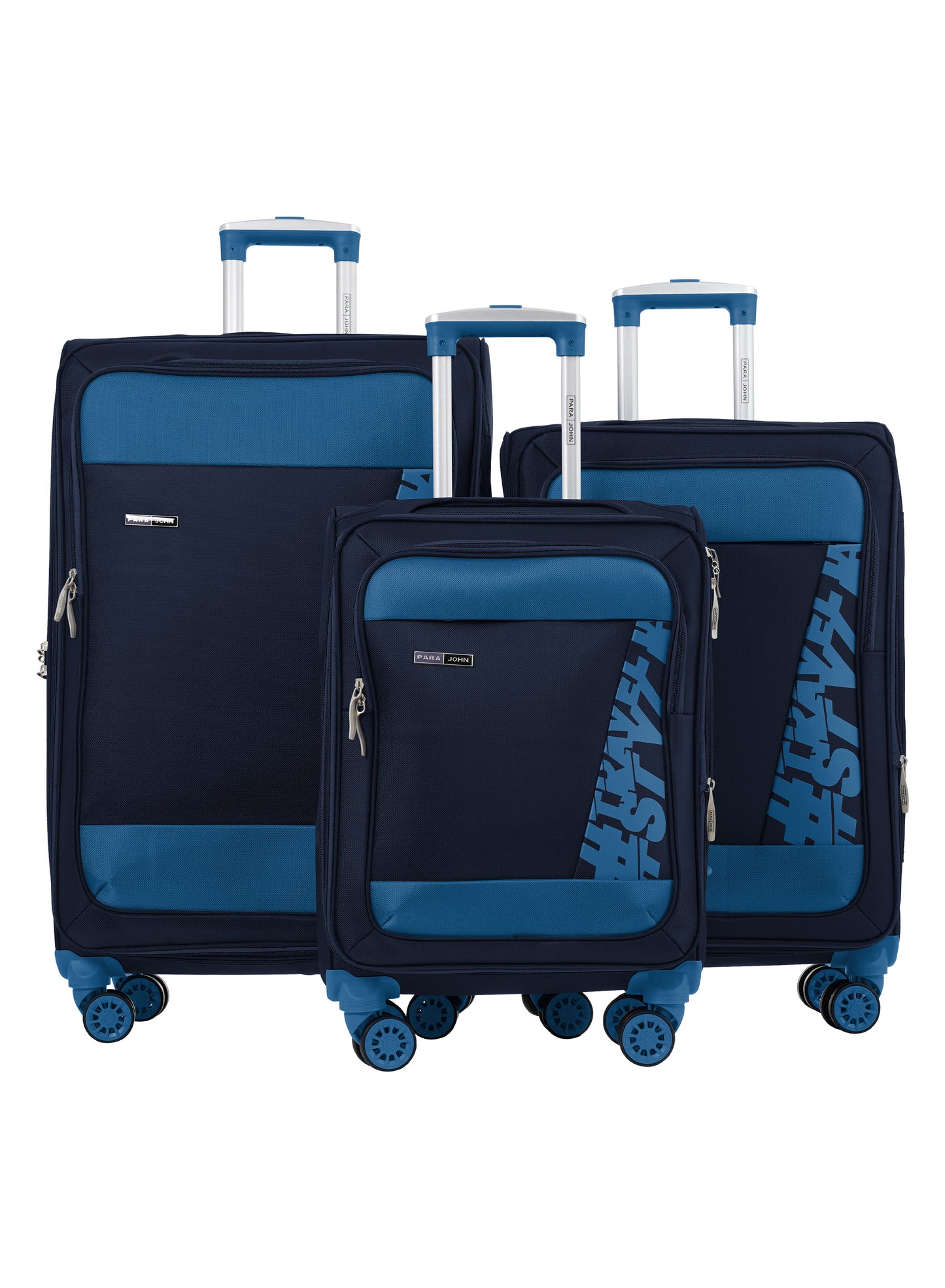 HyperTrek 3 Pieces Set 8 Wheels Soft Luggage