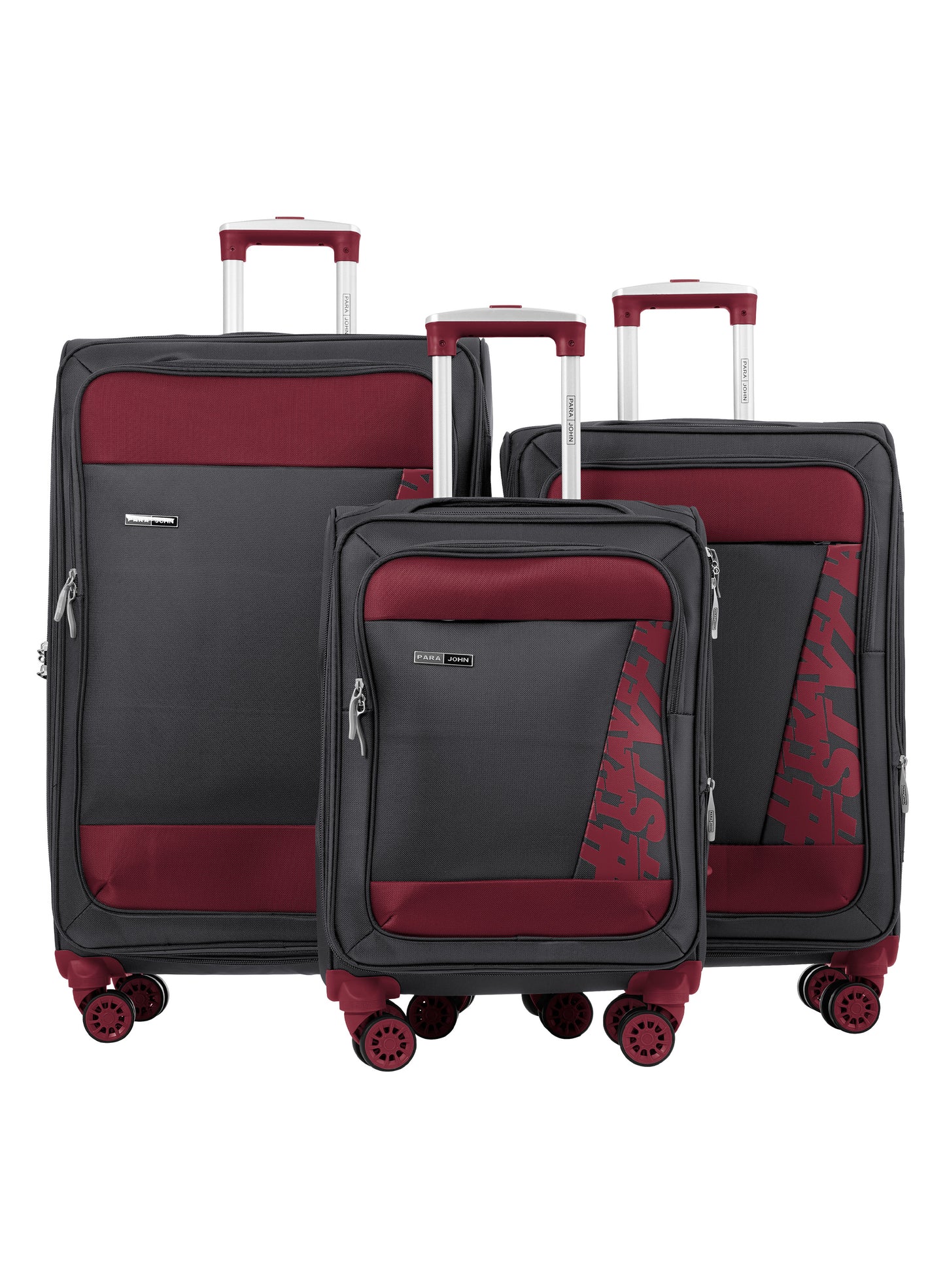HyperTrek 3 Pieces Set 8 Wheels Soft Luggage