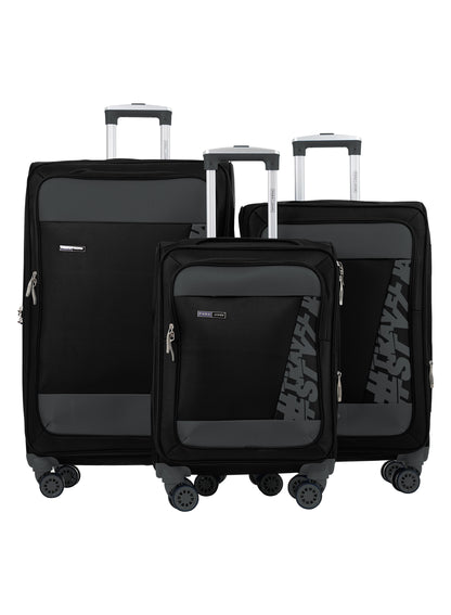 HyperTrek 3 Pieces Set 8 Wheels Soft Luggage