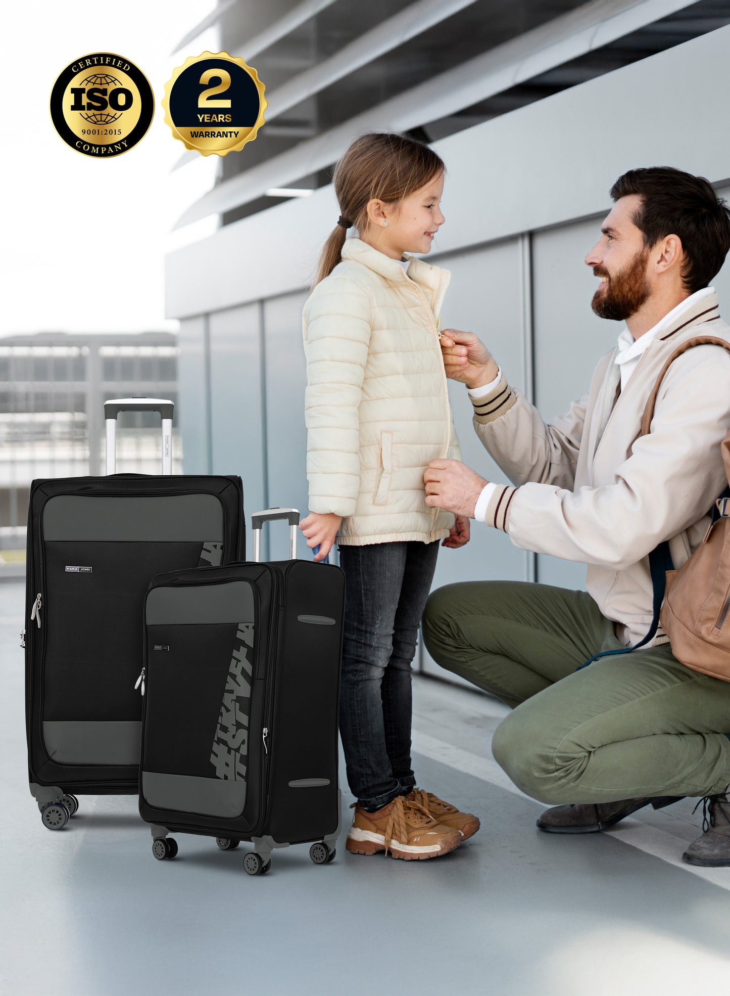 HyperTrek 3 Pieces Set 8 Wheels Soft Luggage