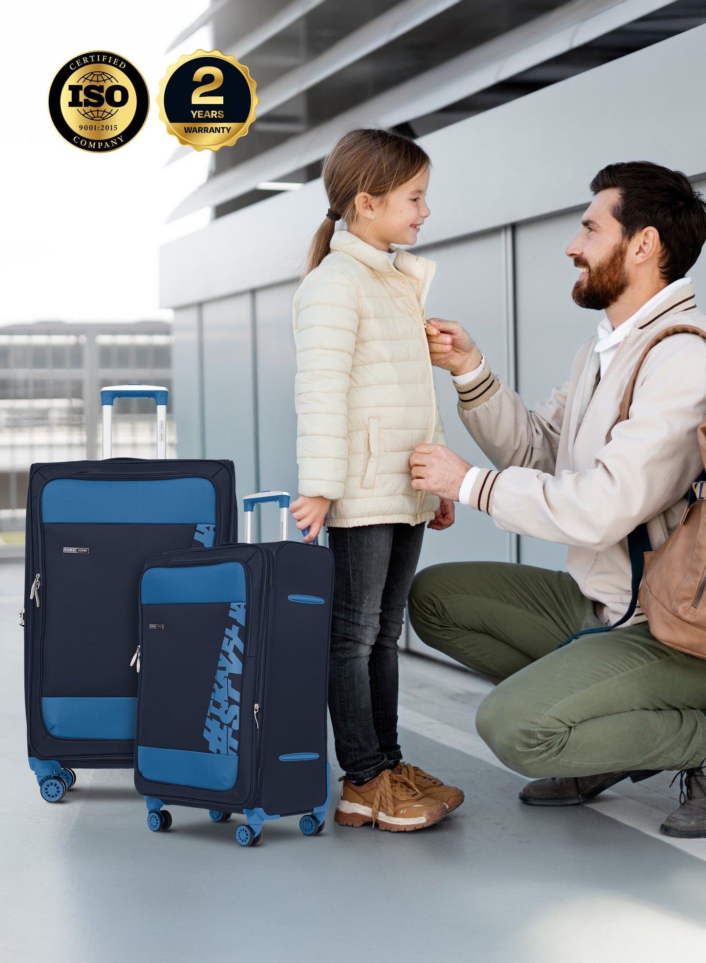 ParaJohn Luggage Set — 3-Piece Nylon Suitcases | 4-Wheel Spinner  PARAJOHN UAE
