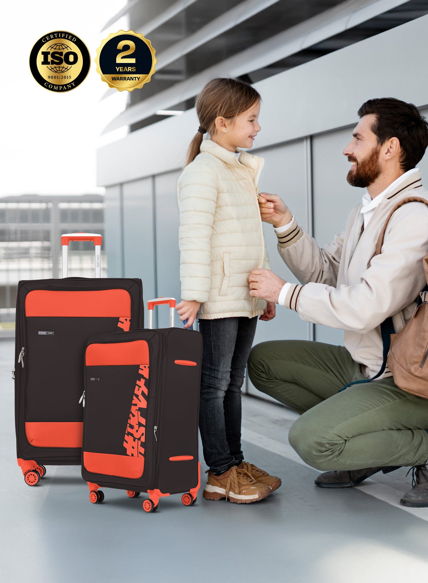 ParaJohn Luggage Set — 3-Piece Nylon Suitcases | 4-Wheel Spinner  PARAJOHN UAE